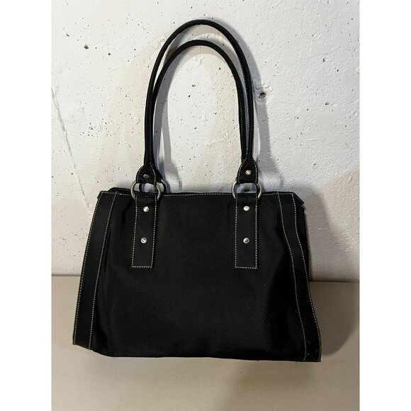 Kenneth Cole Reaction Black Nylon Multi pocket Crossbody Shoulder Bag purse - Picture 8 of 16